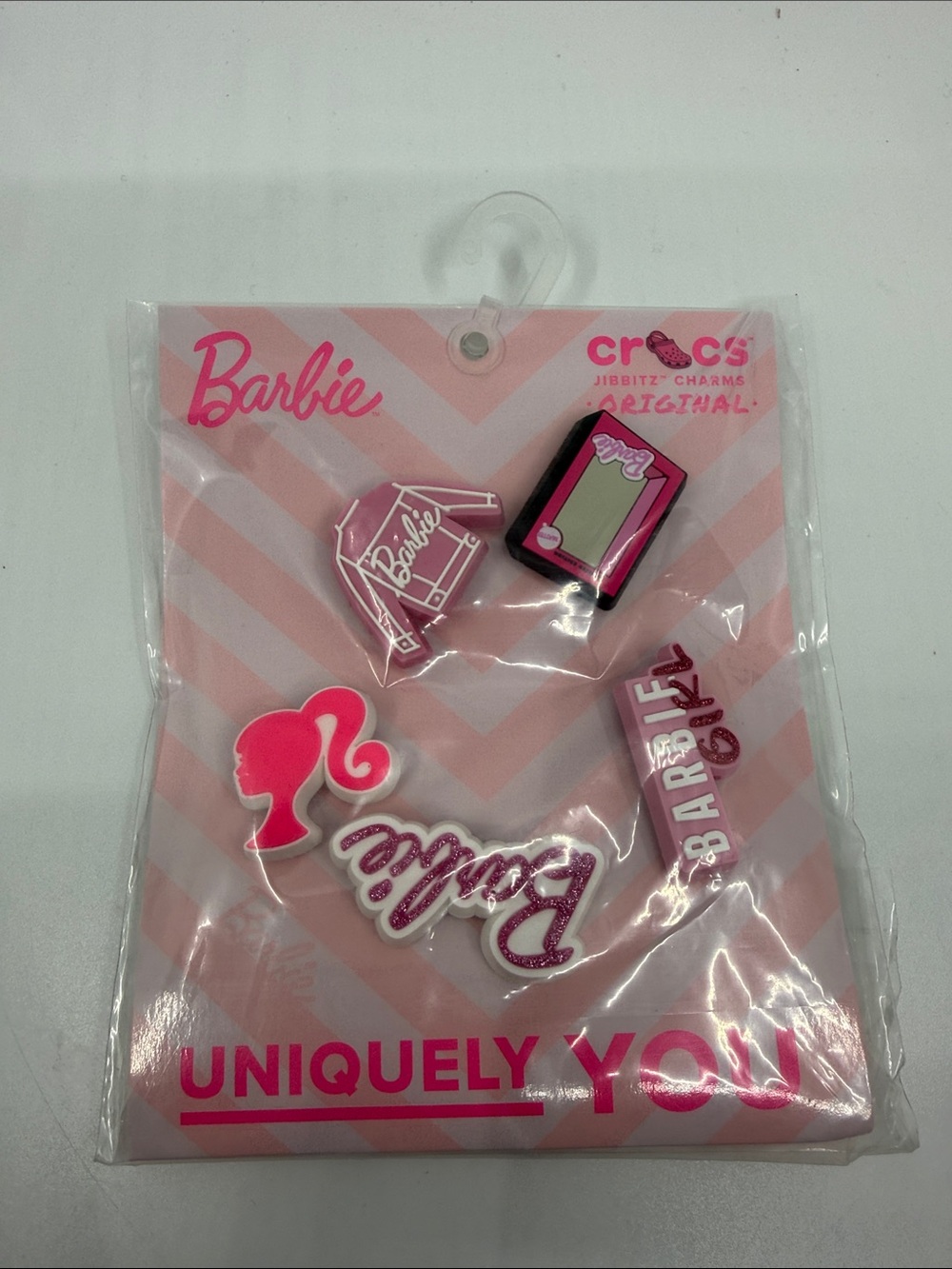 Barbie Pink & White Crocs Jibbitz Charm Pack